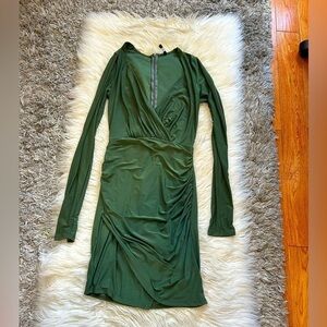Olive Green Long Sleeve Dress